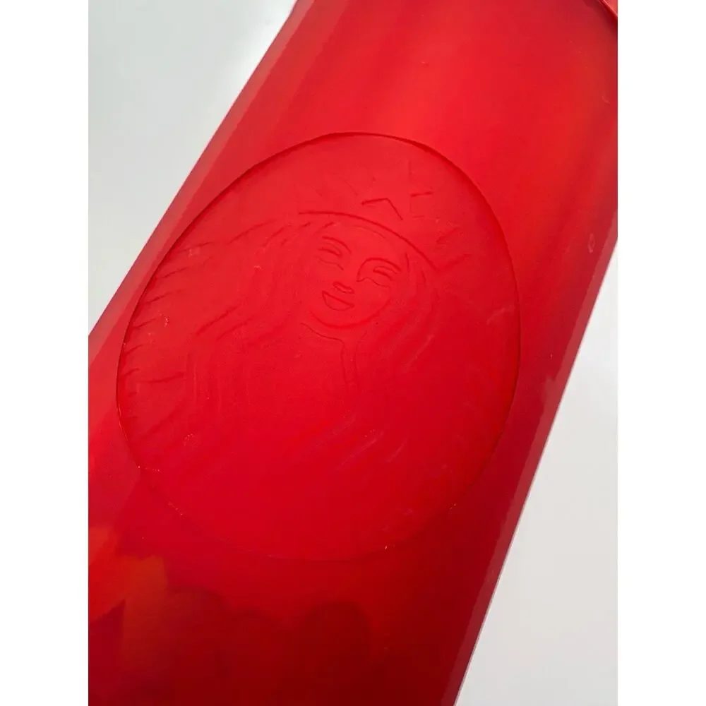 Starbucks Cold Cup Tumbler Red Hearts Valentine's 2022 24ozDome Lid Straw Venti - Picture 5 of 5